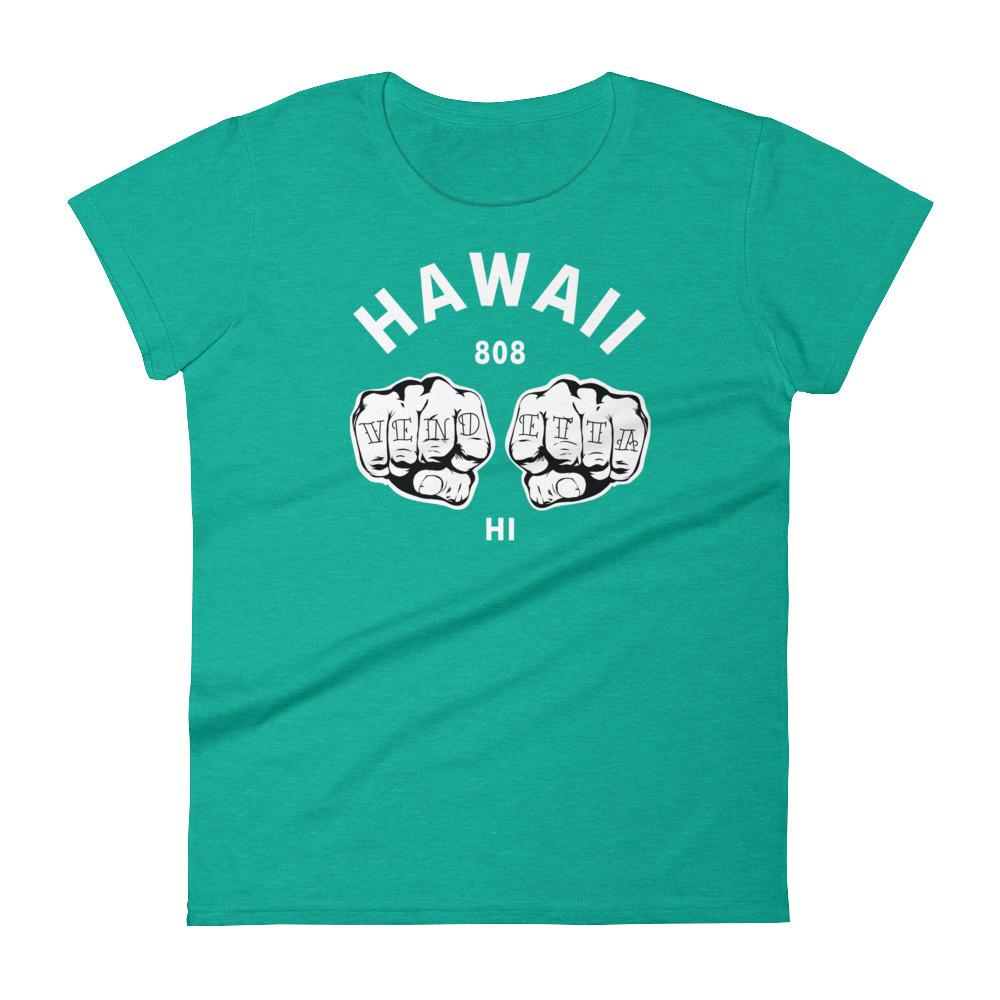 Women's short sleeve hawaii fists t-shirt