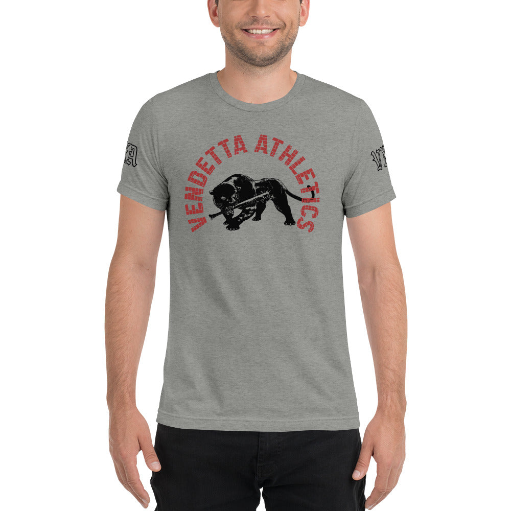 VENDETTA Men's Black Panther Triblend Short Sleeve T-Shirt